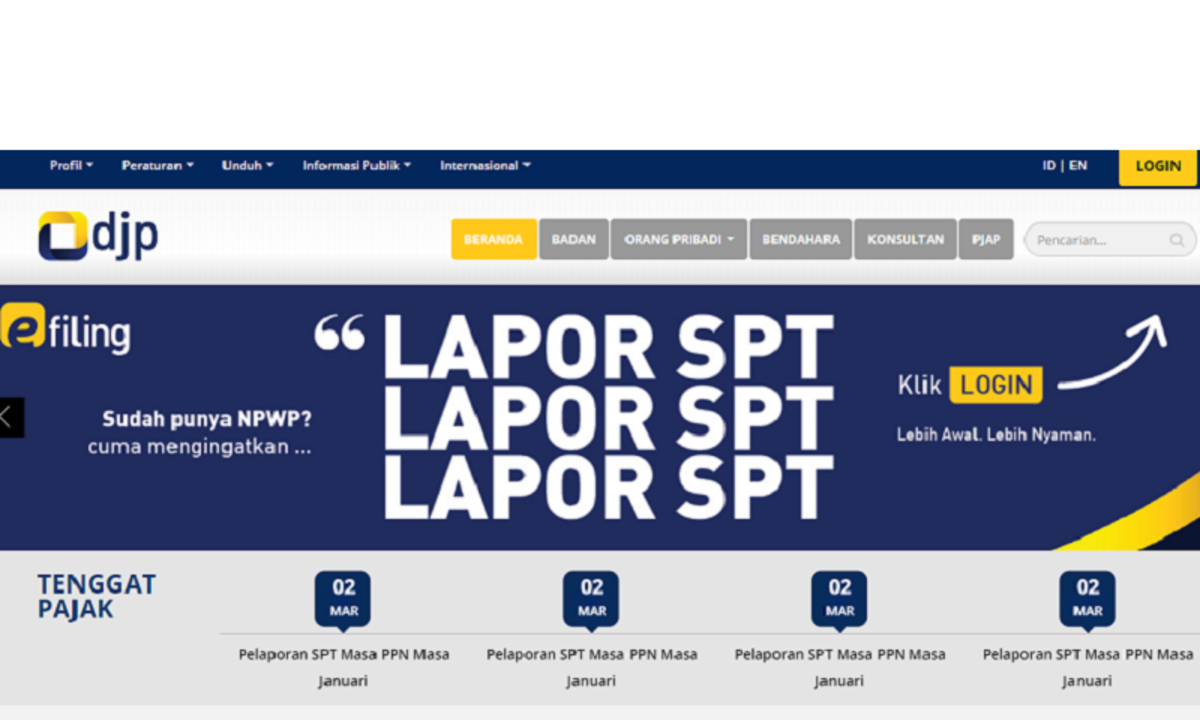 Simak Cara Lapor Spt Pajak Di Hari Terakhir Bisa Lewat Online San Yang
