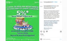 Masih Ada Waktu! Pemprov DKI Imbau WP Manfaatkan Diskon PBB