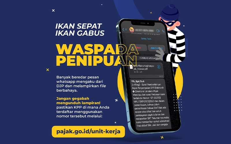 Marak Penipuan via Whatsapp, Wajib Pajak Jangan Gegabah Unduh Lampiran