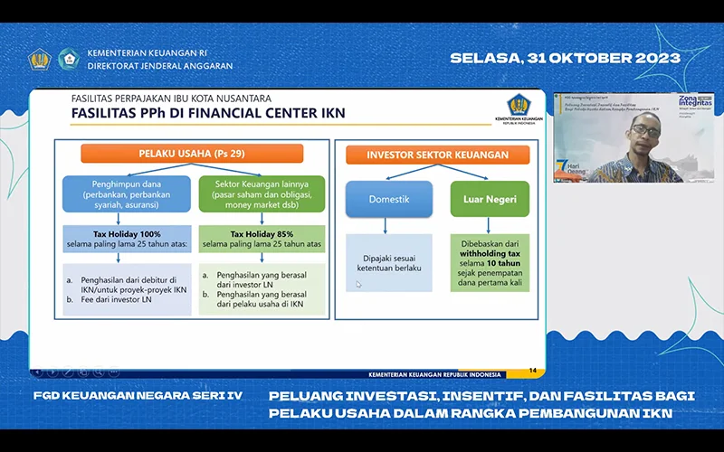 Bank hingga Asuransi di IKN Dapat Tax Holiday, BKF: Untuk Himpun Dana