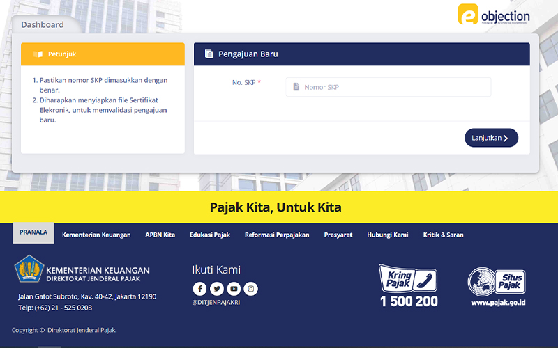 Ajukan Keberatan Lewat e-Objection DJP Online? Ada Validasinya Dulu