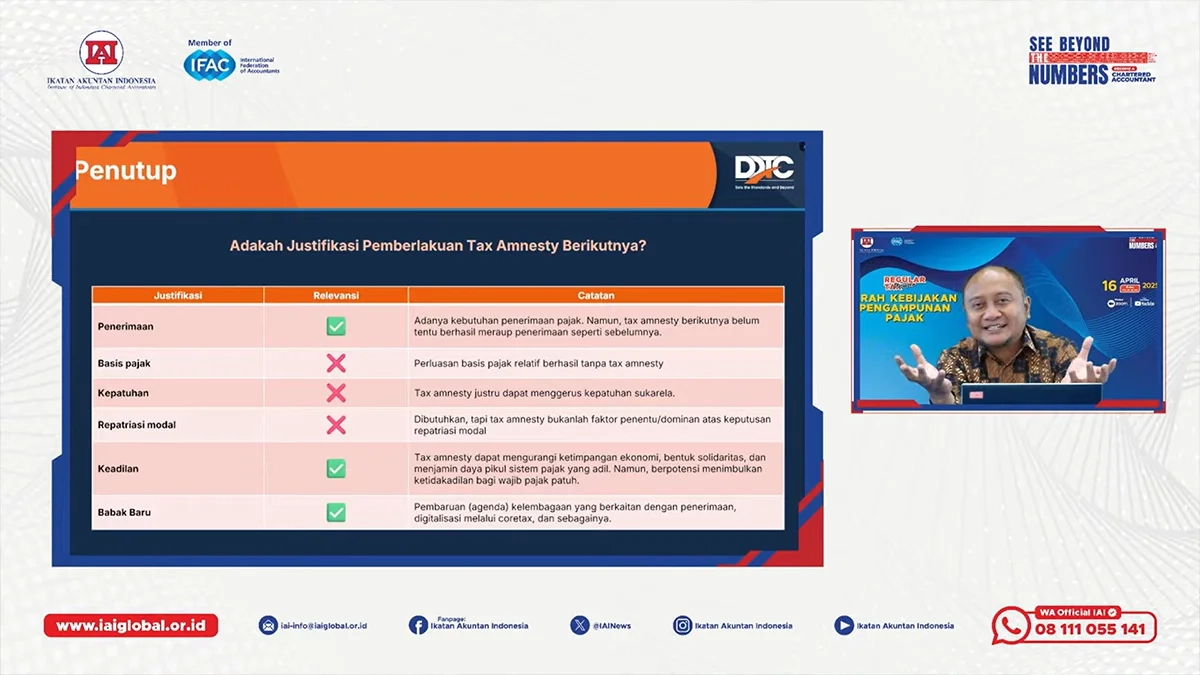 Perlu Justifikasi yang Tepat untuk Adakan Tax Amnesty Lagi
