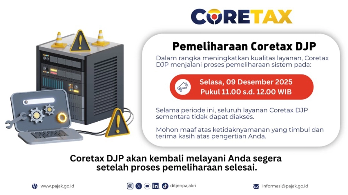 Pengumuman! Coretax Tidak Bisa Diakses Sementara Waktu Siang Ini